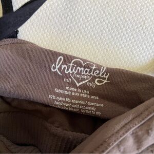 Intimately Free People Bodycon Shapewear Mini Dress Brown Strapless Adjustable